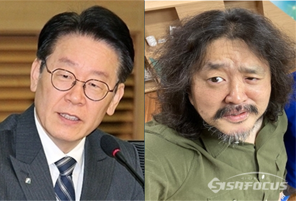 더불어민주당 이재명 대선후보(좌)와 방송인 김어준씨(우). 시사포커스DB